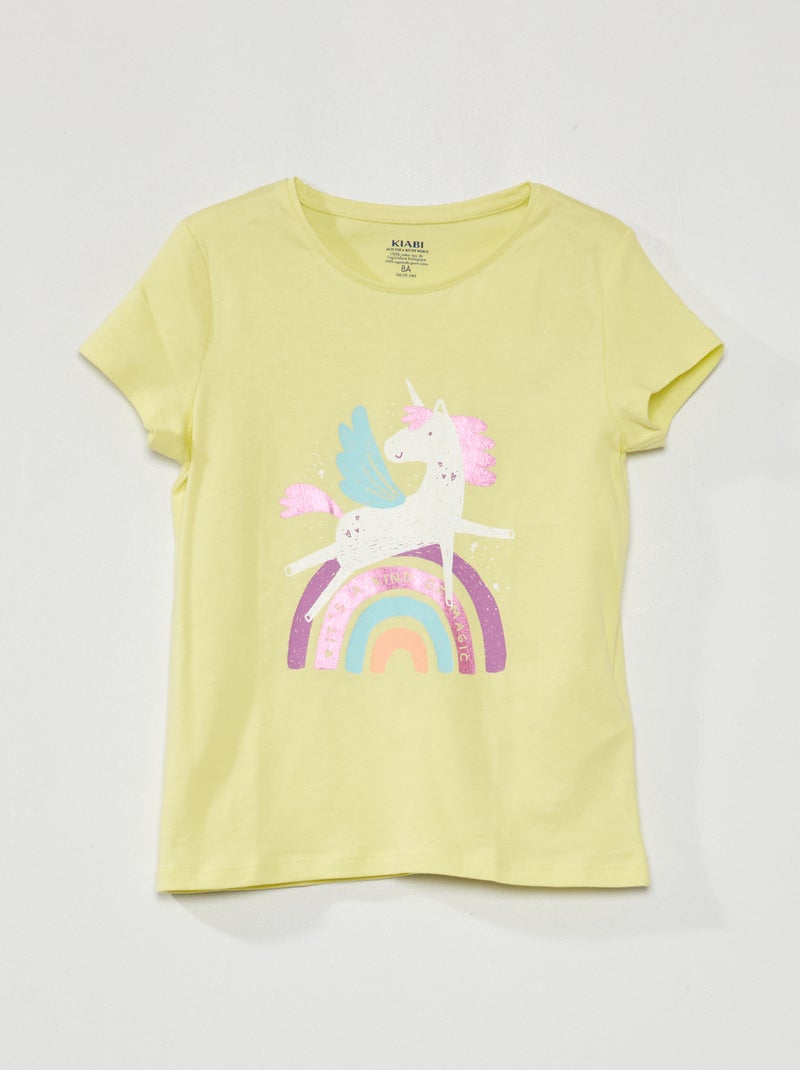 Camiseta de manga corta AMARILLO - Kiabi