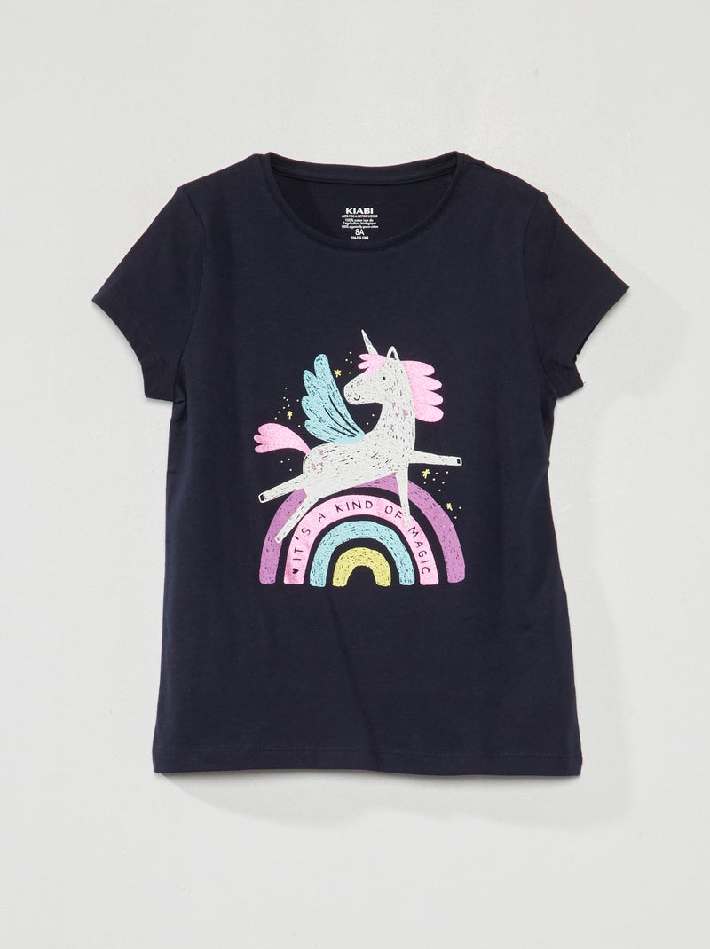 Camiseta de manga corta AZUL - Kiabi