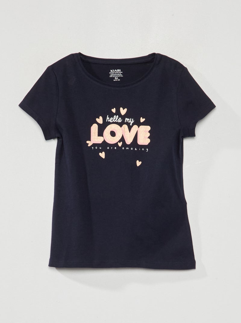 Camiseta de manga corta AZUL - Kiabi