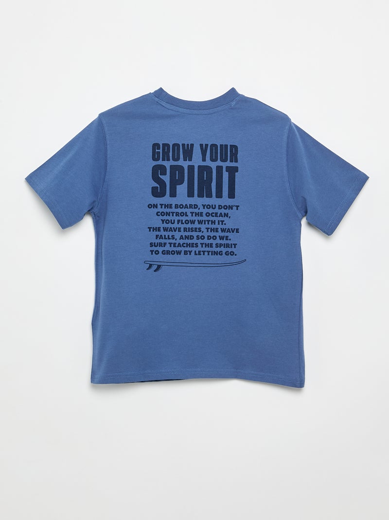 Camiseta de manga corta Azul - Kiabi