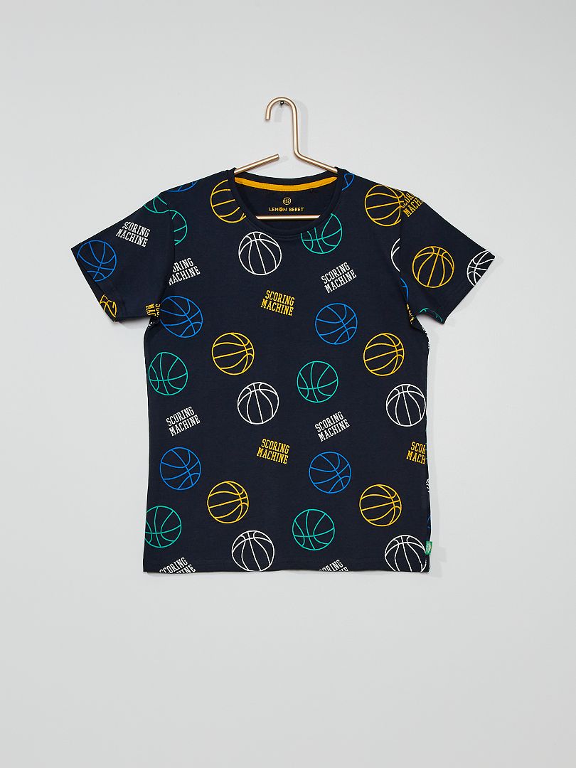 Camiseta de corta 'Baloncesto' - azul marino - Kiabi - 7.00€