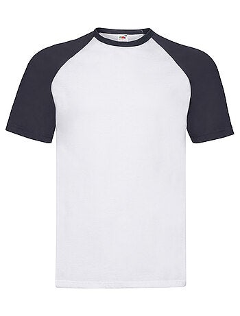 Camiseta de manga corta béisbol para hombre - fruit of the loom