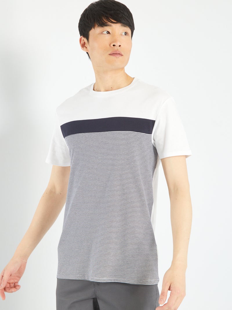 Camiseta de manga corta Blanco - Kiabi