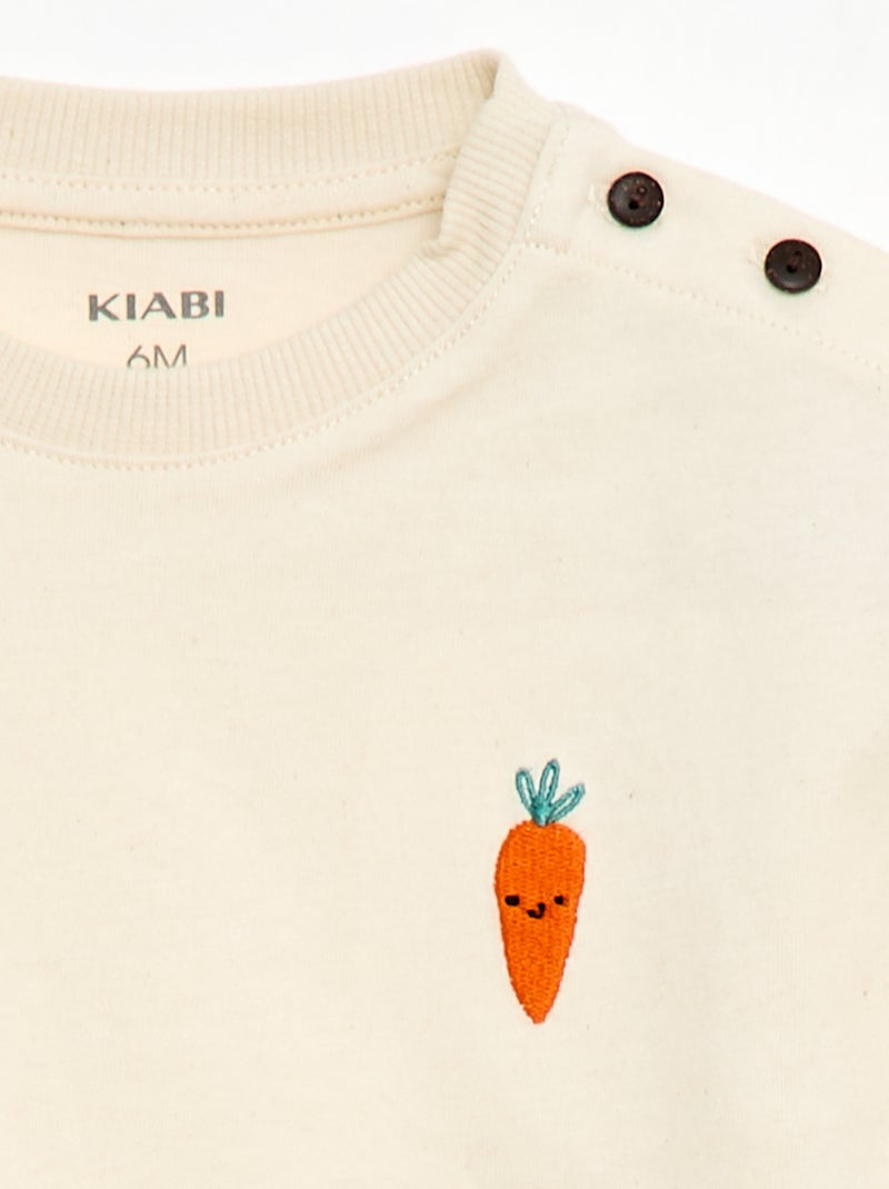 Camiseta de manga corta Blanco - Kiabi