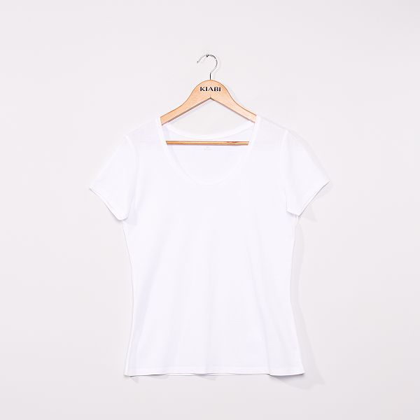 kiabi camiseta blanca mujer