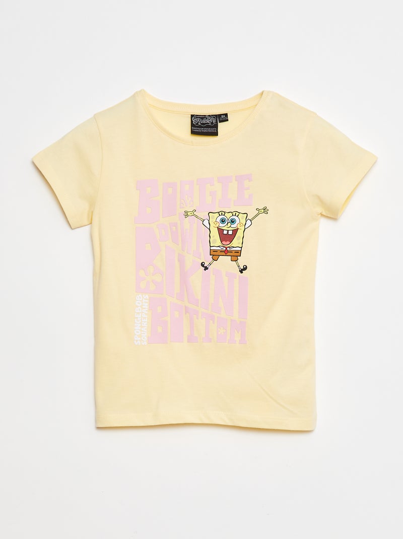 Camiseta de manga corta 'Bob Esponja' AMARILLO - Kiabi