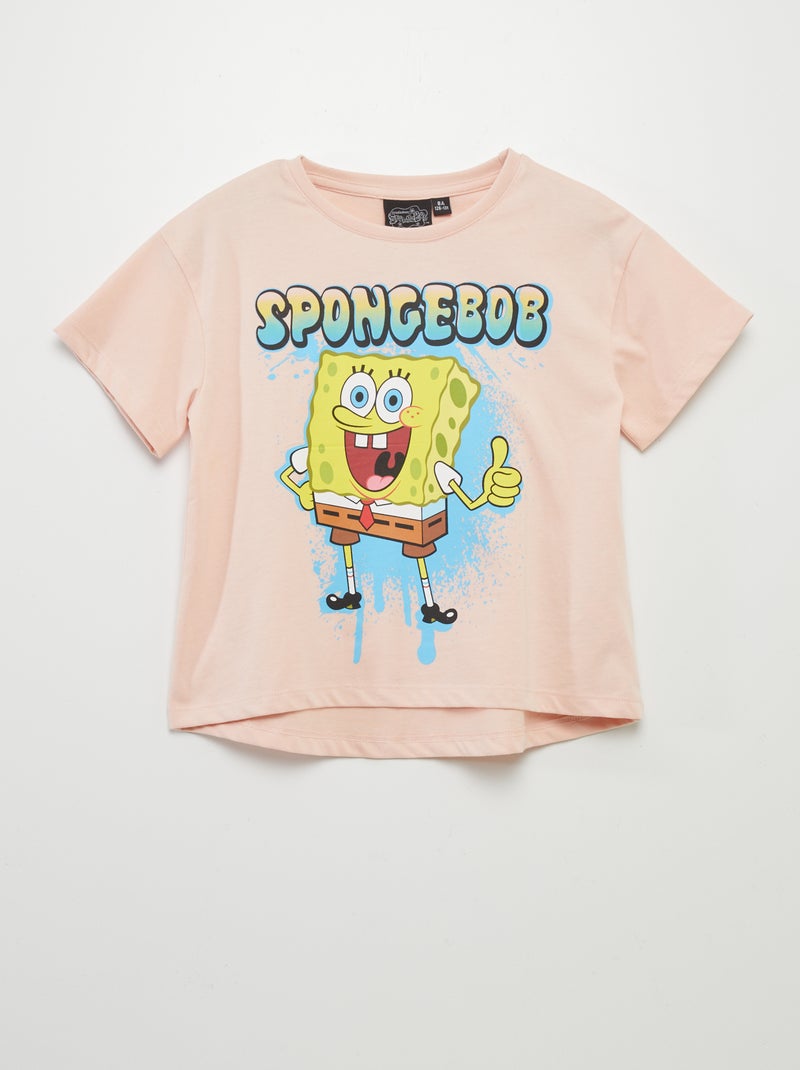 Camiseta de manga corta 'Bob Esponja' ROSA - Kiabi