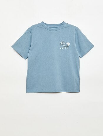 Camiseta de manga corta bordada