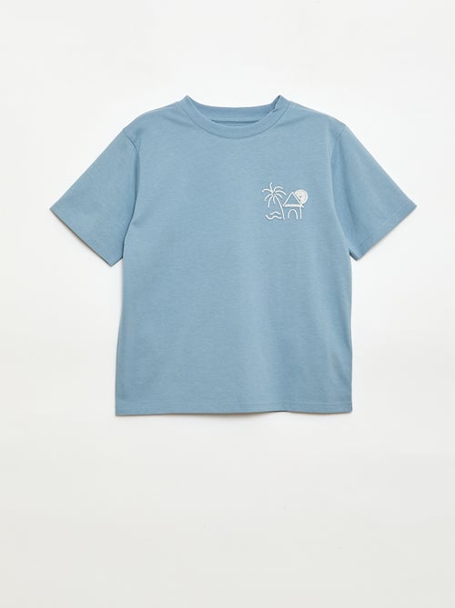 Camiseta de manga corta bordada - Kiabi