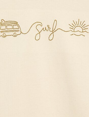 Camiseta de manga corta bordada