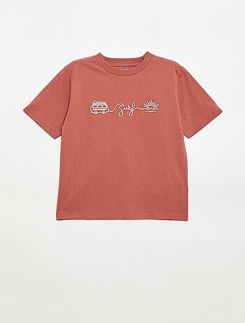 Camiseta de manga corta bordada