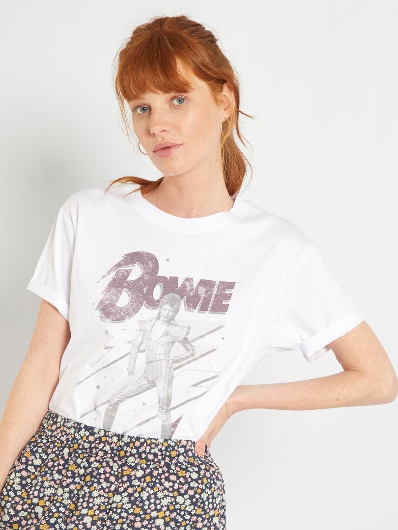 Camiseta manga corta 'Bowie' - BLANCO - 5.00€