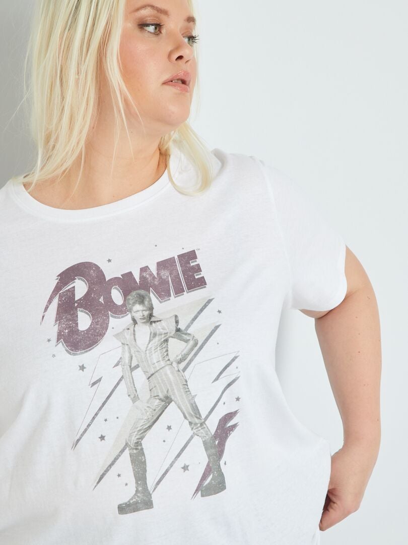 Camiseta de manga corta 'Bowie' BLANCO - Kiabi