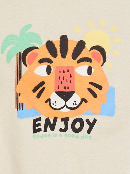 Camiseta de manga corta con adorno - Kiabi