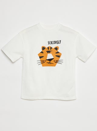 Camiseta de manga corta con adorno