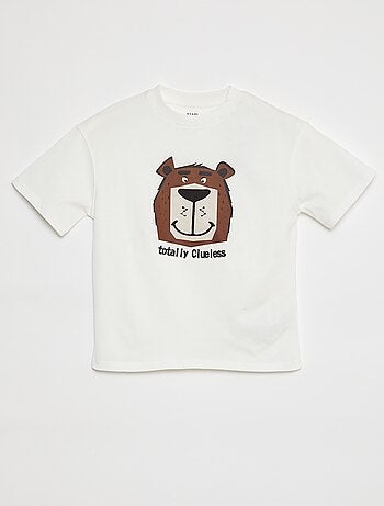 Camiseta de manga corta con adorno