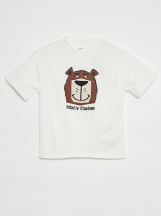 Camiseta de manga corta con adorno