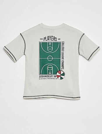 Camiseta de manga corta con adorno