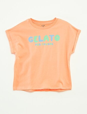 Camiseta de manga corta con adorno