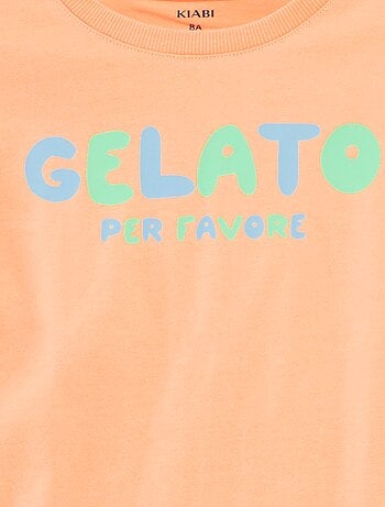 Camiseta de manga corta con adorno