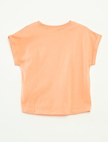 Camiseta de manga corta con adorno