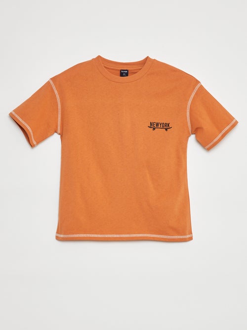 Camiseta de manga corta con adorno - Kiabi
