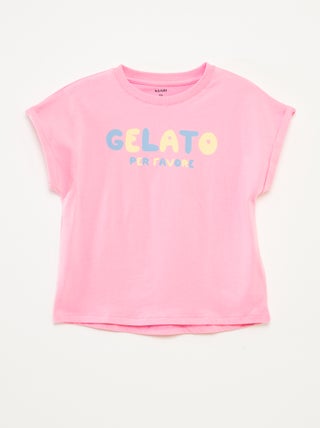Camiseta de manga corta con adorno