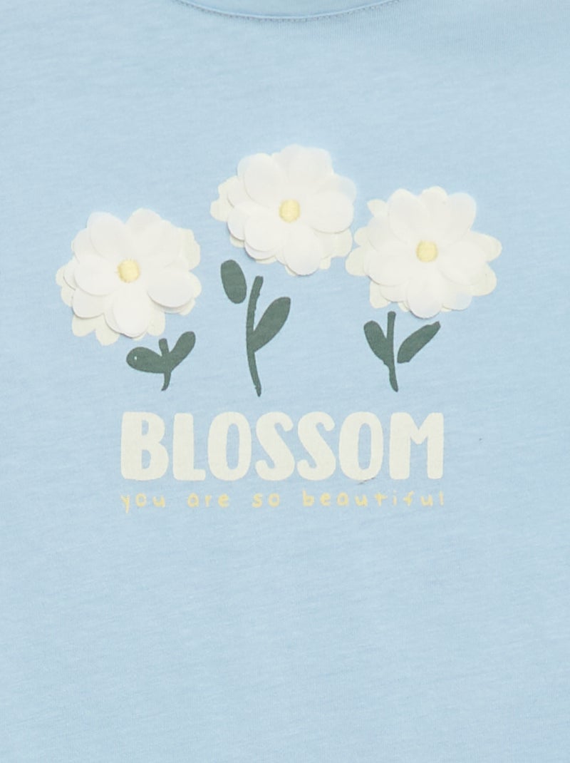 Camiseta de manga corta con animación Azul - Kiabi