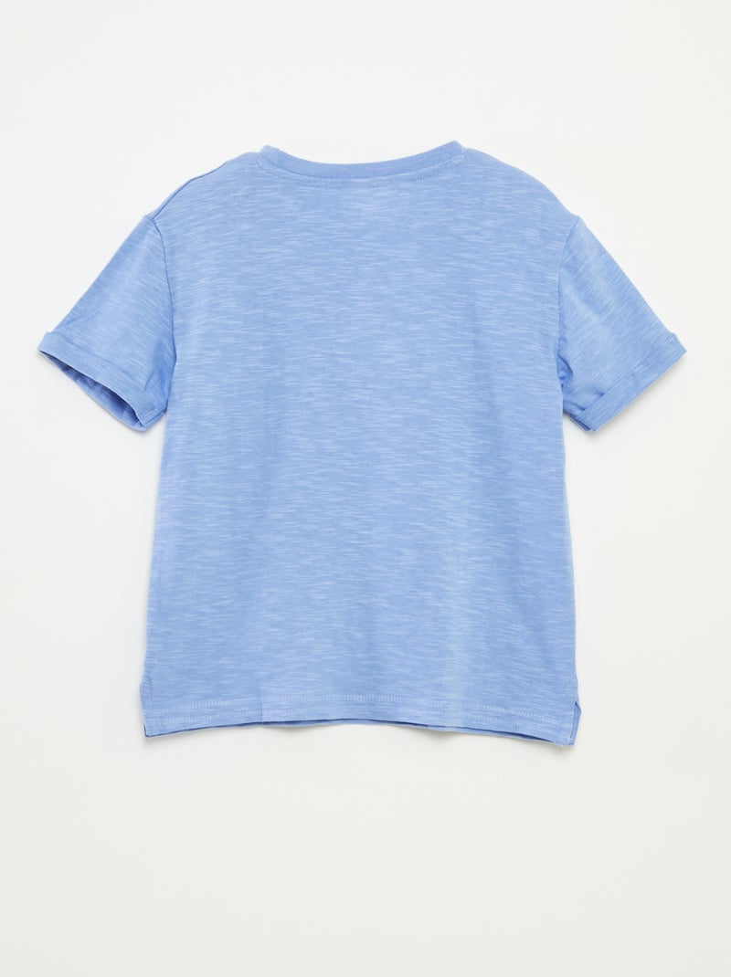 Camiseta de manga corta con bolsillo AZUL - Kiabi