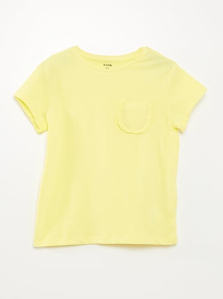 Camiseta de manga corta con bolsillo en el pecho
