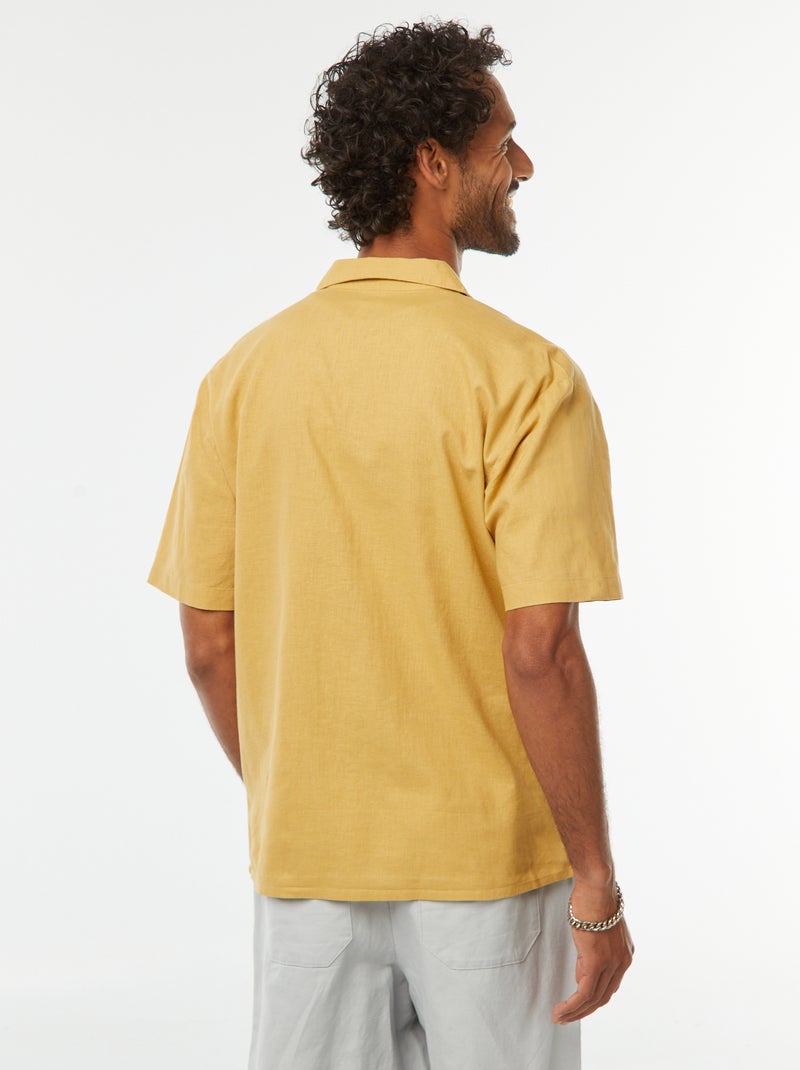 Camiseta de manga corta con bolsillo en el pecho Amarillo - Kiabi
