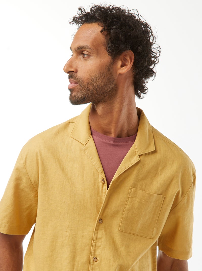 Camiseta de manga corta con bolsillo en el pecho Amarillo - Kiabi