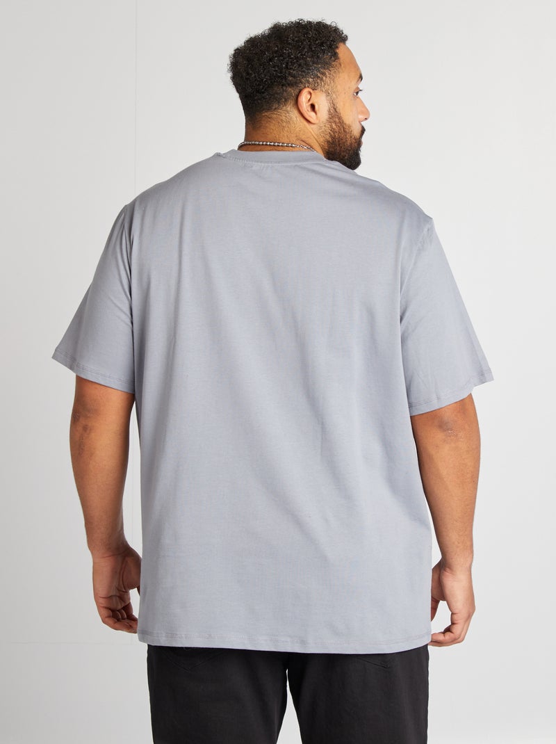 Camiseta de manga corta con bolsillo en el pecho AZUL - Kiabi