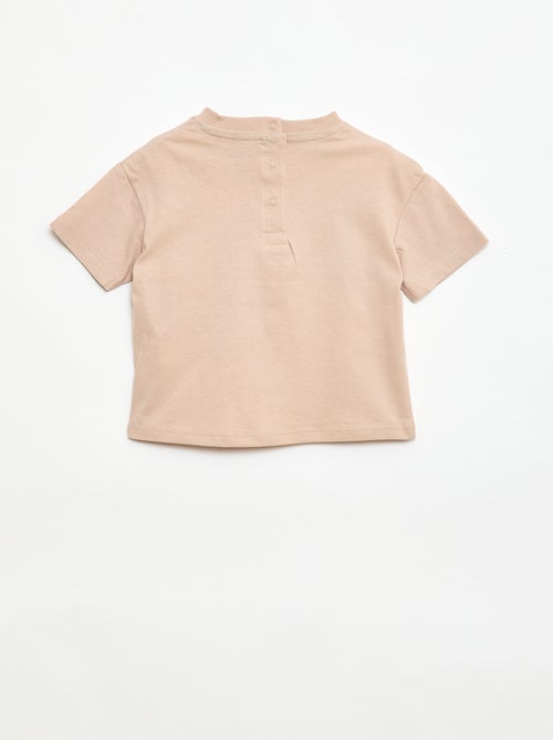 Camiseta de manga corta con bolsillo en el pecho estampado - Kiabi
