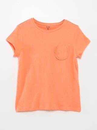 Camiseta de manga corta con bolsillo en el pecho