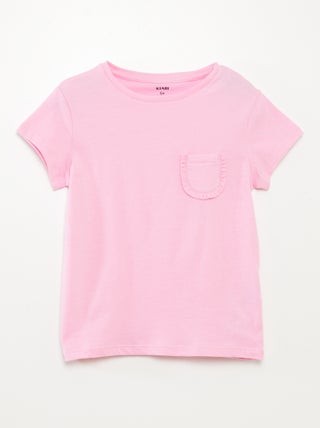 Camiseta de manga corta con bolsillo en el pecho