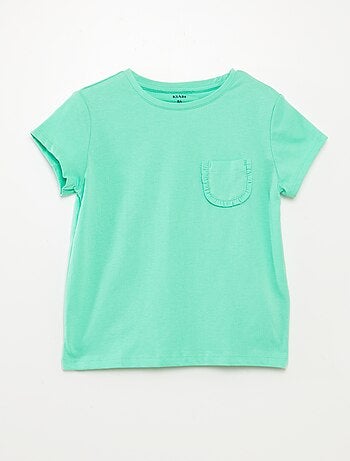 Camiseta de manga corta con bolsillo en el pecho