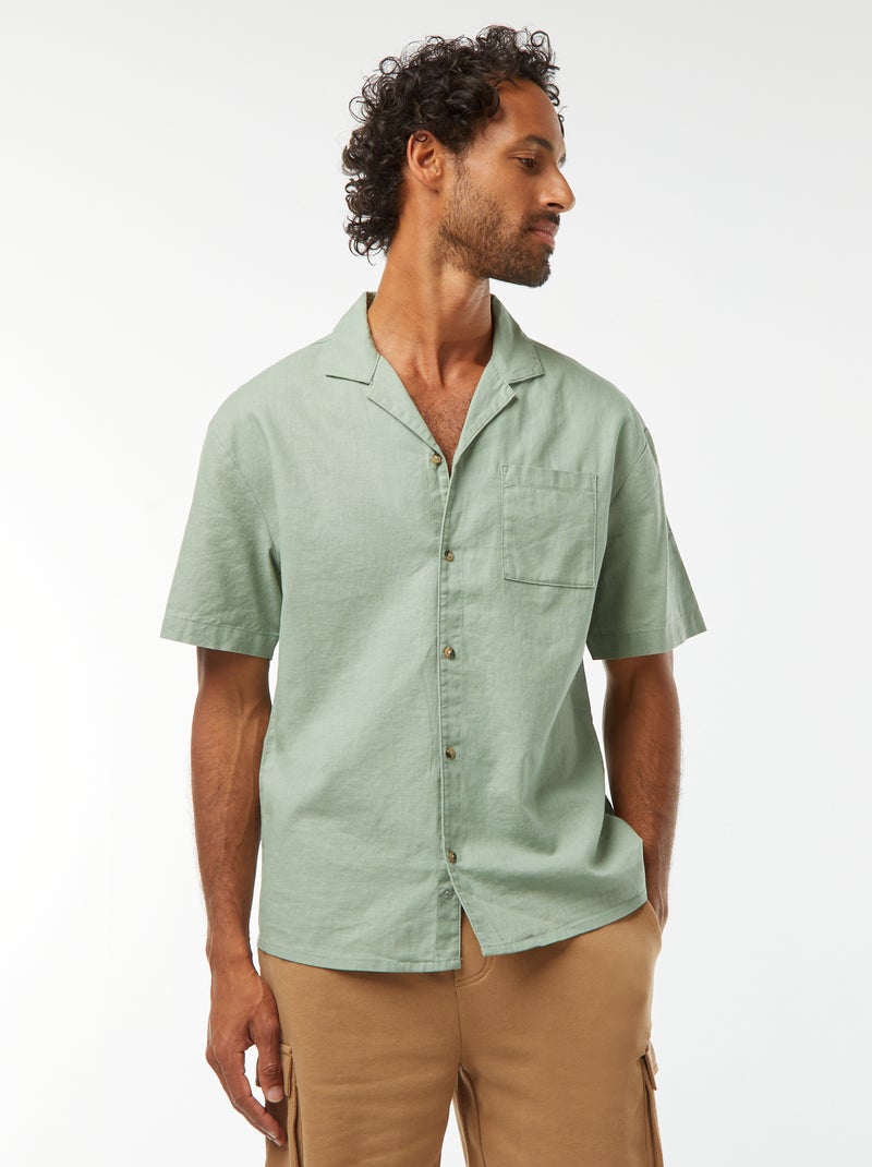 Camiseta de manga corta con bolsillo en el pecho Verde - Kiabi