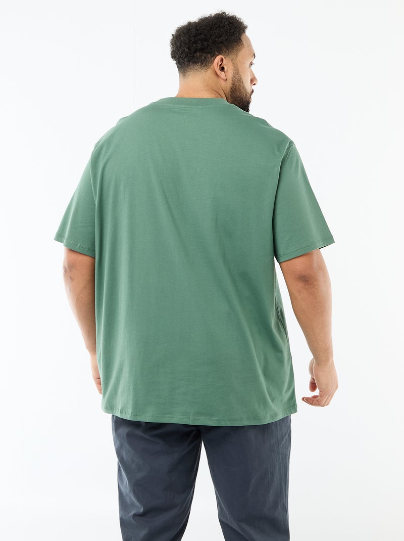 Camiseta de manga corta con bolsillo en el pecho Verde - Kiabi