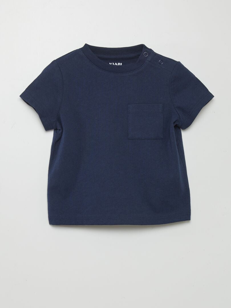 Camiseta de manga corta con bolsillos Marino - Kiabi