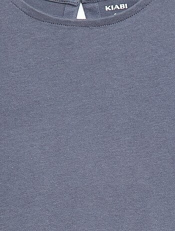 Camiseta de manga corta con bordado inglés