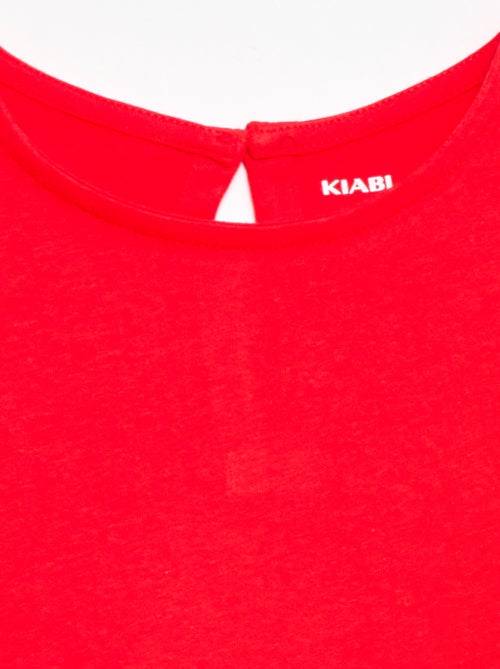 Camiseta de manga corta con bordado inglés - Kiabi