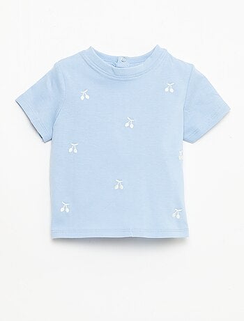 Camiseta de manga corta con bordados