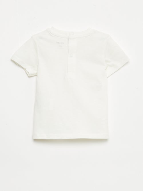 Camiseta de manga corta con bordados - Kiabi