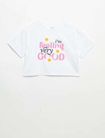 Camiseta de manga corta con bordados
