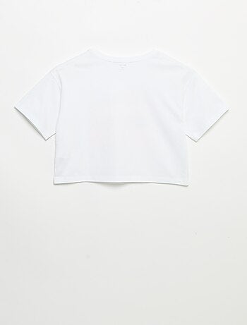 Camiseta de manga corta con bordados