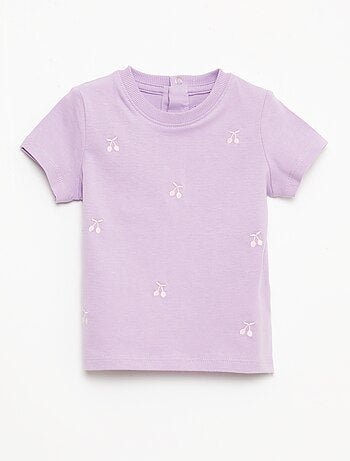 Camiseta de manga corta con bordados