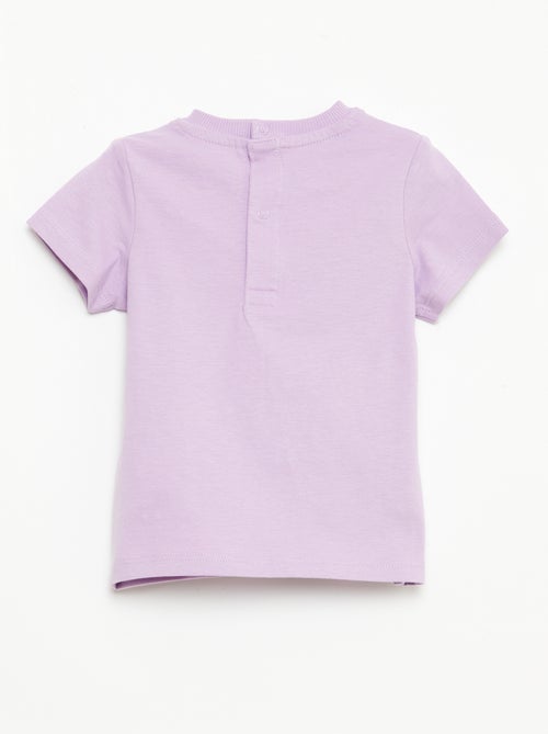 Camiseta de manga corta con bordados - Kiabi