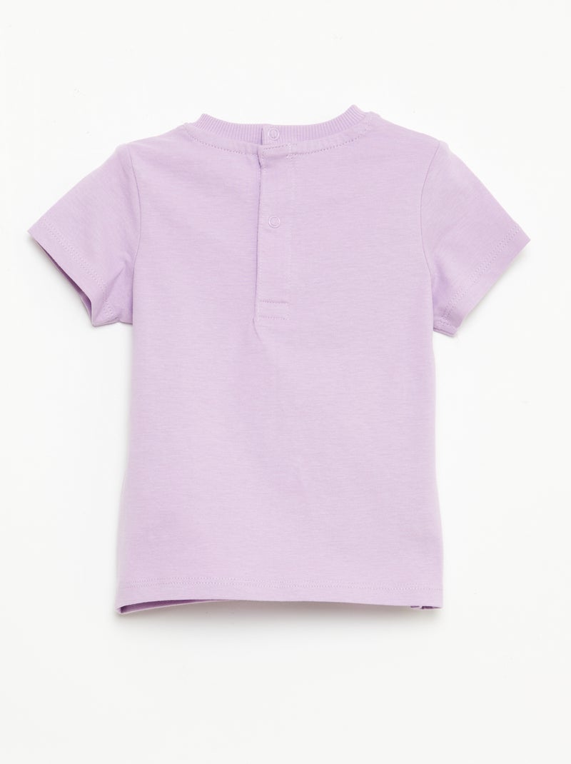 Camiseta de manga corta con bordados Purpura - Kiabi