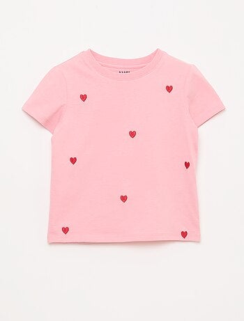 Camiseta de manga corta con bordados